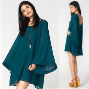 Show Me Your Mumu Green Chiffon Tunic Dress